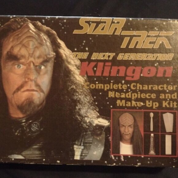 Vintage 1994 Star Trek The Next Generation Klingon Headpiece and Make-Up Kit - Picture 1 of 1